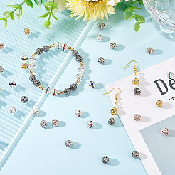 300Pcs 6 Colors Alloy Rhinestone Beads&nbsp;FIND-GL0001-23