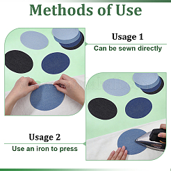 12Pcs 4 Colors Denim Cloth Iron On Sew On Patches&nbsp;PATC-FG0003-85