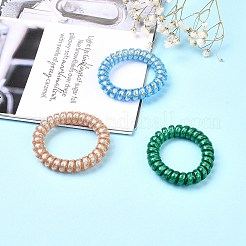 ぐるぐるスプリングゴムヘアゴム  ポニーテールホルダー  ミックスカラー  35~39x9~12mm&nbsp;X-OHAR-Q044-39
