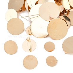 80Pcs 4 Styles Iron Brooch Base Settings&nbsp;FIND-NB0007-18LG