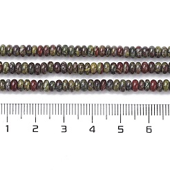天然石オーシャンジャスパービーズ連売り  ロンデル  4.5x2.5mm  穴：0.8mm  約158個/連  15.55インチ（39.5cm）&nbsp;G-H292-A10-02