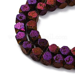 Electroplated Natural Lava Rock Beads Strands&nbsp;G-A256-C01-01B