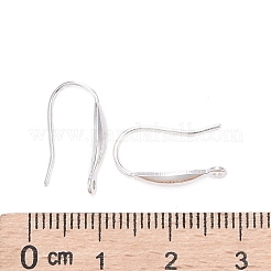 925スターリングシルバーピアスフック  銀  15.5~16.5x9x3.3mm  穴：1.2mm  20ゲージ  ピン：0.8mm&nbsp;STER-E062-03S