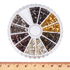 Column Brass Tube Crimp Beads 6 Colors in 1 Box for Jewelry Making&nbsp;KK-PH0007-02-NR