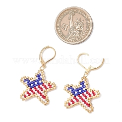 Glass Seed Beads Dangle Earrings&nbsp;EJEW-MZ00695
