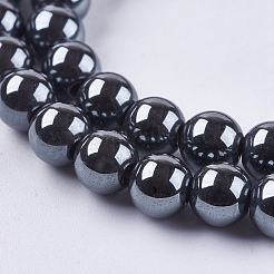 Non-Magnetic Synthetic Hematite Beads Strands&nbsp;G-H1623-6mm-1