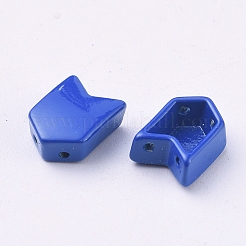 スプレー塗装合金マルチ連リンク  タイル弾性ブレスレット作り用  矢印  ミディアムブルー  12x8x4mm  穴：1mm&nbsp;PALLOY-G268-L02-048