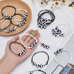 20Pcs 2 Colors Plastic Football Braided Bead Bracelet&nbsp;BJEW-SP0001-19