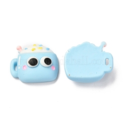 クックイト樹脂カボション  模造食品  目でカップ  ライトスカイブルー  19x22x8mm&nbsp;RESI-F020-16