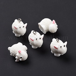 Opaque Resin Pendants&nbsp;RESI-D057-14P