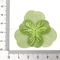 430ステンレススチールビーズキャップ  花  アクアマリン  43x45x2mm  穴：0.8mm&nbsp;STAS-S147-01E