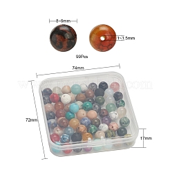 100Pcs Natural & Synthetic Gemstone Beads&nbsp;G-YW0001-11