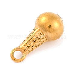 304ステンレスペンダント  ティアドロップチャーム  18KGP本金メッキ  15x7mm  穴：2mm&nbsp;STAS-Z077-04G