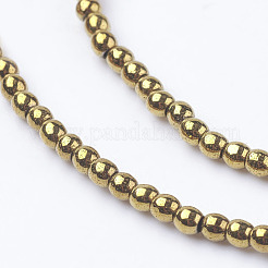 Non-Magnetic Synthetic Hematite Beads Strands&nbsp;G-G091-2mm-1