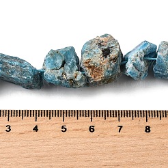 天然ブルーアパタイトビーズ連売り  ラフ原石  ナゲット  7~25x9~26x7~20mm  穴：0.8~1.2mm  約10~18個/連  7.28''~7.87''（18.5~20センチメートル）&nbsp;G-S386-C11