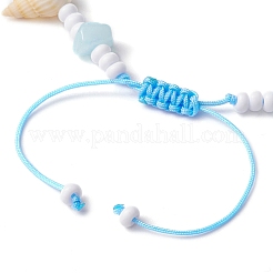 Natural Spiral Shell Braided Anklets&nbsp;AJEW-AN00590