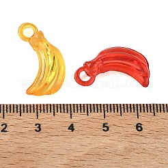 透明なアクリルパーツ  バナナチャーム  ミックスカラー  23x14.5x6.5mm  穴：2.2x3.4mm  約684個/500g&nbsp;OACR-Z037-05