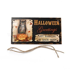Halloween Wooden Door Hanging Welcome Sign Board&nbsp;HJEW-Z002-02B