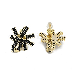 Bowknot Brass Micro Pave Cubic Zirconia Stud Earrings for Women&nbsp;EJEW-Q391-28G-01