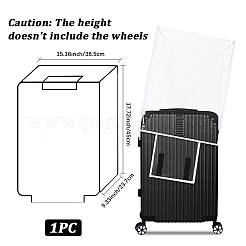 透明PVC荷物カバー  透明な旅行用スーツケースプロテクター  20インチのスーツケース用  銀  385x237x450mm&nbsp;AJEW-WH20080-52H