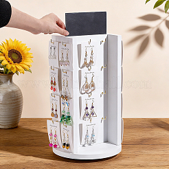 木製イヤリングディスプレイスタンド  コラム  ドライバーとネジ付き  ホワイト  22x45.3cm&nbsp;EDIS-WH0016-083A
