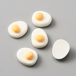 エッグテーマ オペーク レジン カボション  模造食品  楕円模様  15x12.5x7.5mm&nbsp;CRES-WH0010-035C