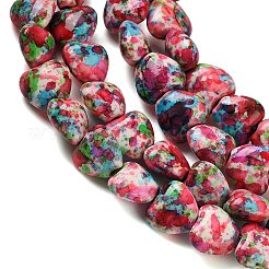 Spray Printed Synthetic Turquoise Beads Strands&nbsp;TURQ-P002-01A-05