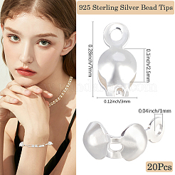 20Pcs 925 Sterling Silver Bead Tips&nbsp;STER-BBC0007-71