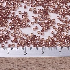 MIYUKIデリカビーズ  シリンダー  日本製シードビーズ  11/0  （db0913)スパークリングサーモンライニングトパーズ  1.3x1.6mm  穴：0.8mm  約20000個/袋  100 G /袋&nbsp;SEED-J020-DB0913