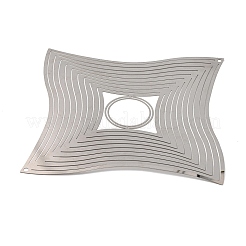 Rhombus 201 Stainless Steel Connector Charms/Links&nbsp;STAS-D386-02P