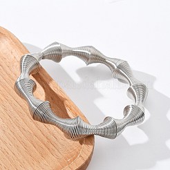 304 Stainless Steel Stretch Bangles for Women&nbsp;LS-BJEW-P315-02C-P
