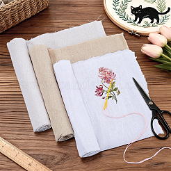 3Pcs 3 Colors Linen Fabric&nbsp;DIY-FG0010-03