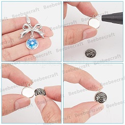 50Pcs 304 Stainless Steel Pendants Cabochon Settings&nbsp;STAS-BBC0005-16