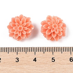 合成サンゴ3Dフラワーローズビーズ  染め  サンゴ  15x8mm  穴：1.2mm&nbsp;CORA-L046-C02