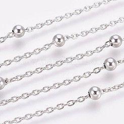 Tarnish Resistant 304 Stainless Steel Cable Chain Anklets&nbsp;AJEW-P069-03P