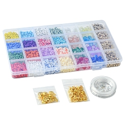 DIY Alloy & Polymer Clay & Glass Earring/Bracelets Jewelry Making Kits&nbsp;DIY-FS0007-29