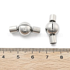 304ステンレススチール製ヨーロピアンクラスプ  ステンレス鋼色  ラウンド  20.5x10mm&nbsp;STAS-Z115-04P-09