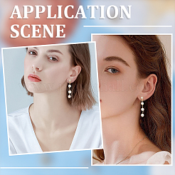Brass Rhinestone Stud Earring Findings&nbsp;KK-BBC0021-13G