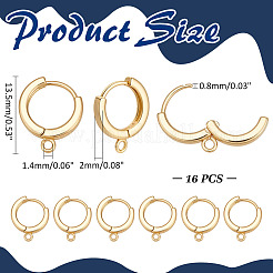16Pcs Brass Earring Findings&nbsp;KK-ME0002-50
