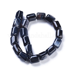 ナチュラルブラックオニキスビーズ連売り  染め＆加熱  コラム  20x15mm  穴：1.2mm  約19個/連  14.76インチ（37.5cm）&nbsp;G-L542-B15