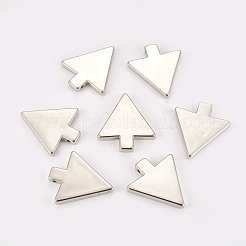 CCBプラスチックペンダント  三角形  プラチナ  38.5x34x4mm  穴：2mm&nbsp;CCB-K007-62P