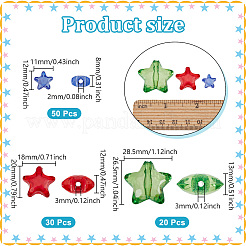 100Pcs Transparent Acrylic Beads&nbsp;TACR-NB0001-34