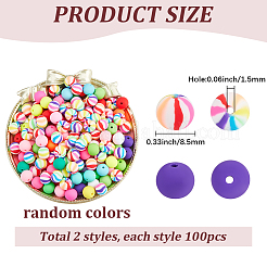 2 Bags 1 Styles Handmade Polymer Clay Beads&nbsp;CLAY-SC0002-85B