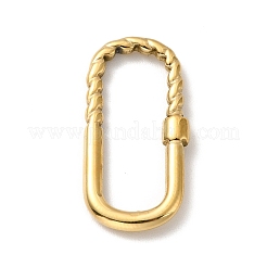 イオンプレーティング 304 ステンレス ペンダント  オーバル  ゴールドカラー  25x12.5x3mm  穴：21x7mm&nbsp;STAS-H165-07G