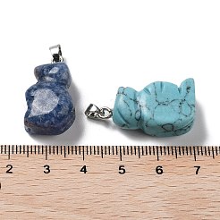 Natural & Synthetic Mixed Gemstone Pendants&nbsp;G-B068-01P
