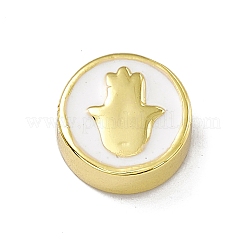 Real 18K Gold Plated Brass Enamel Beads&nbsp;KK-F814-05G-M