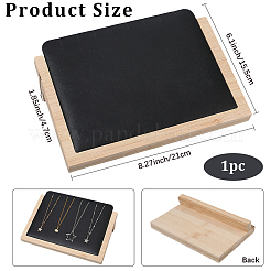 Wooden Slant Back Necklace Organizer Jewelry Display Stands&nbsp;AJEW-WH20033-046B