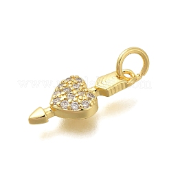 Rack Plating Brass Micro Pave Cubic Zirconia Pendants&nbsp;KK-I716-12G