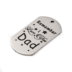 Anti-Tarnish 201 Stainless Steel Pendants&nbsp;STAS-R002-02P-12