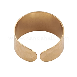 Ion Plating(IP) 304 Stainless Steel Open Cuff Rings for Women&nbsp;RJEW-G285-69G
